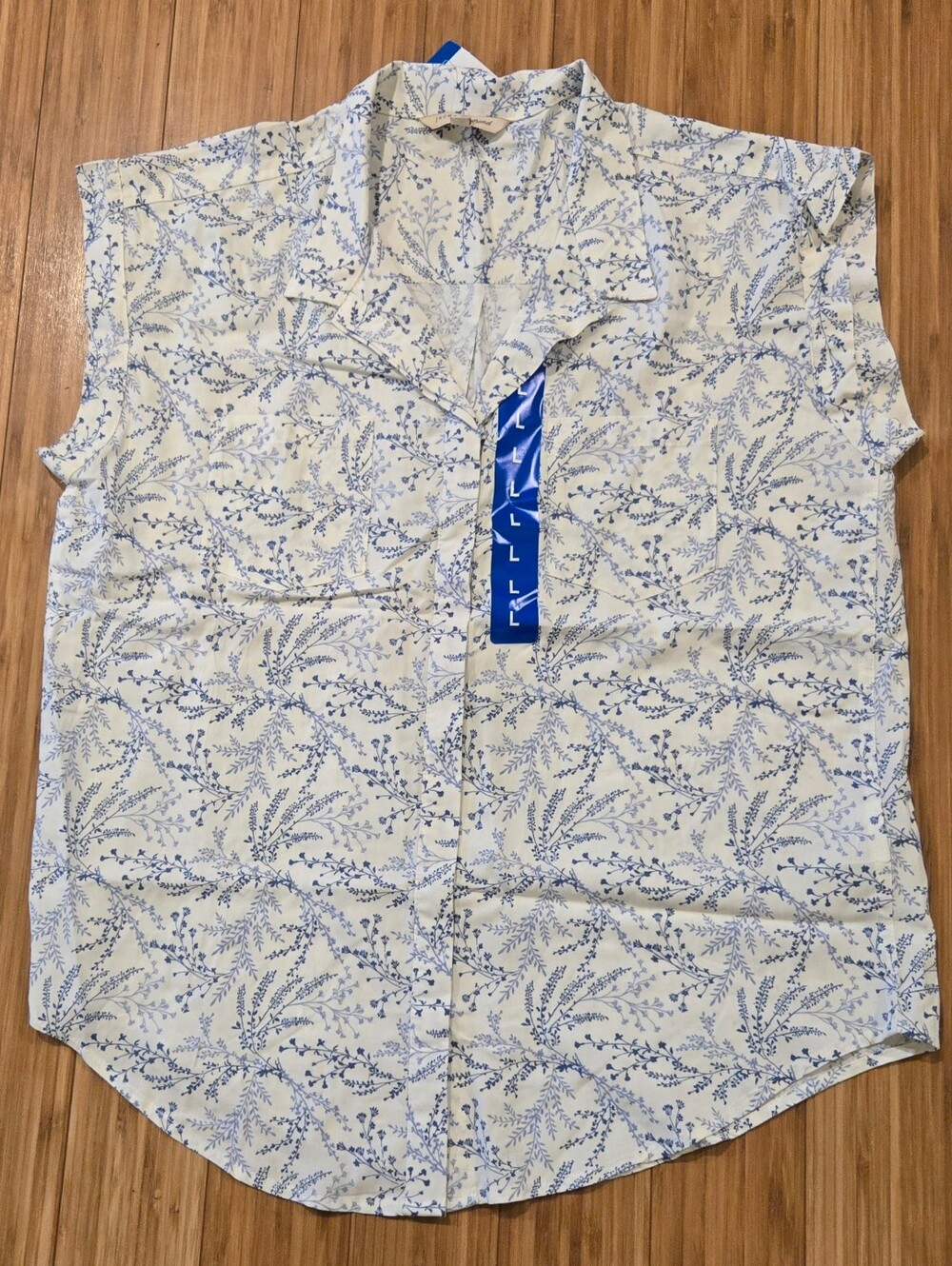 NWT Jachs Girlfriend Casual Short-Sleeve Floral Button-Up Shirt